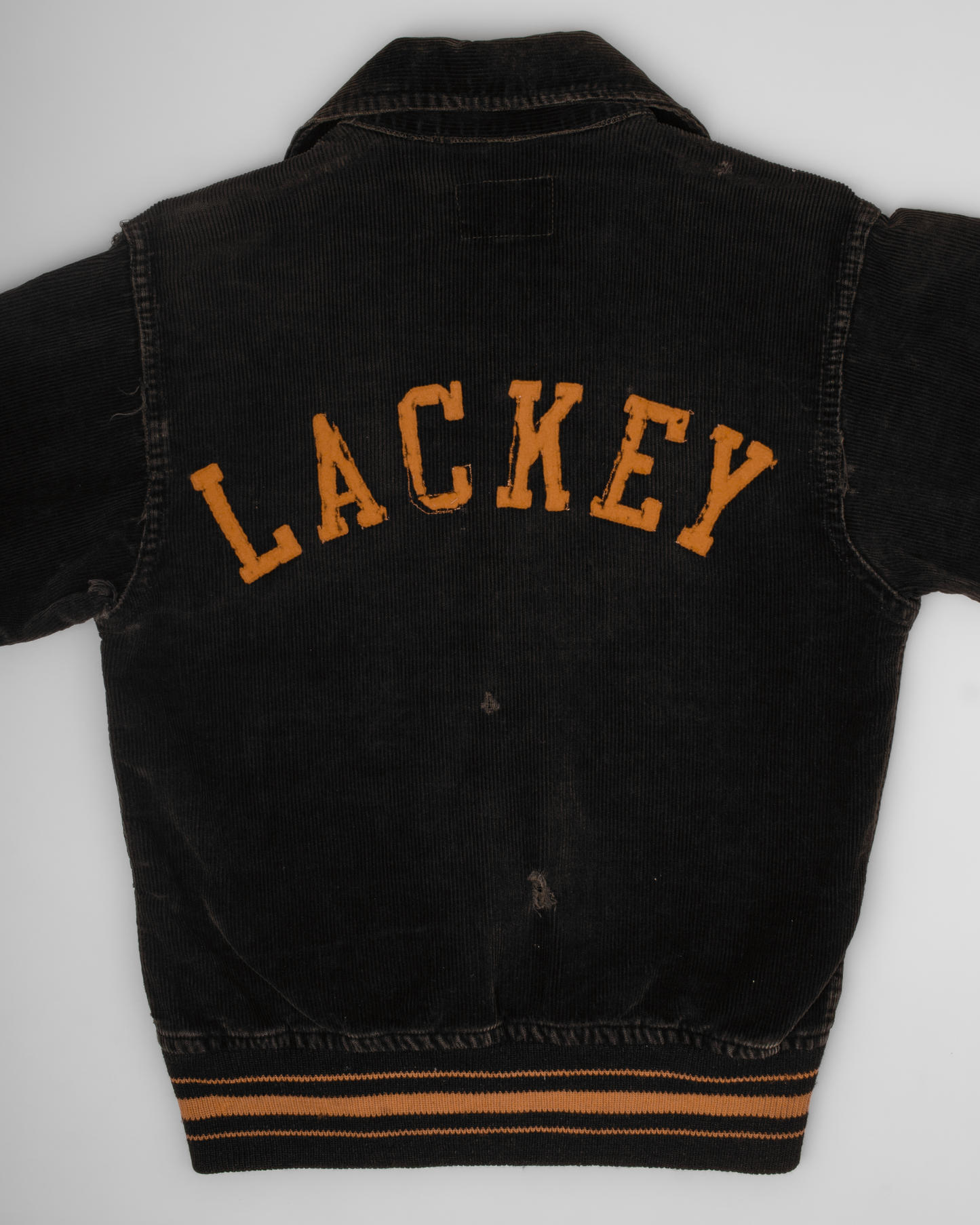 1950s Black Corduroy Varsity Jacket (S)