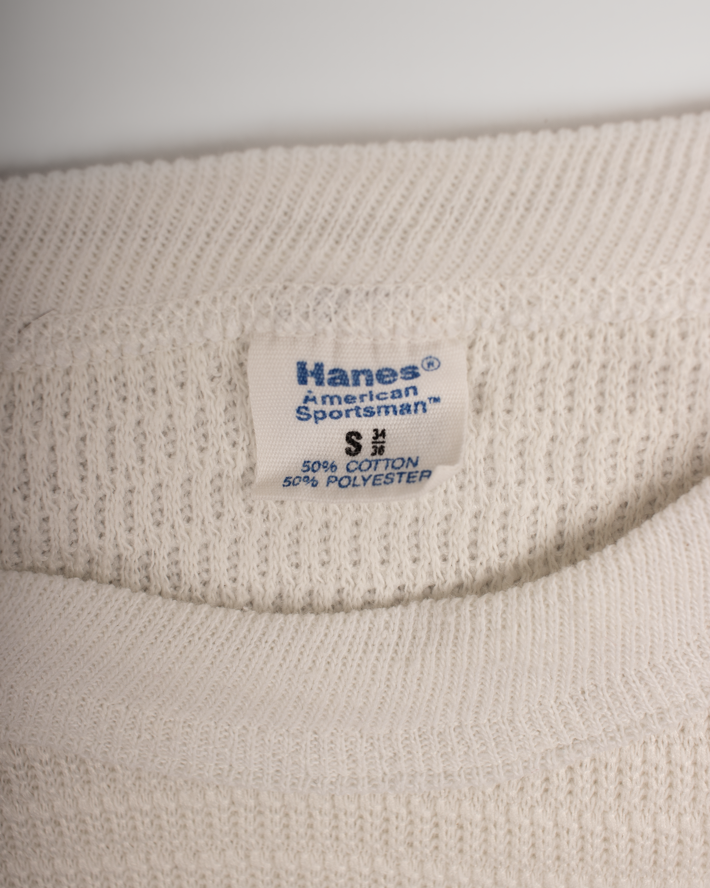 1980s Hanes Thermal waffle knit tee (S)
