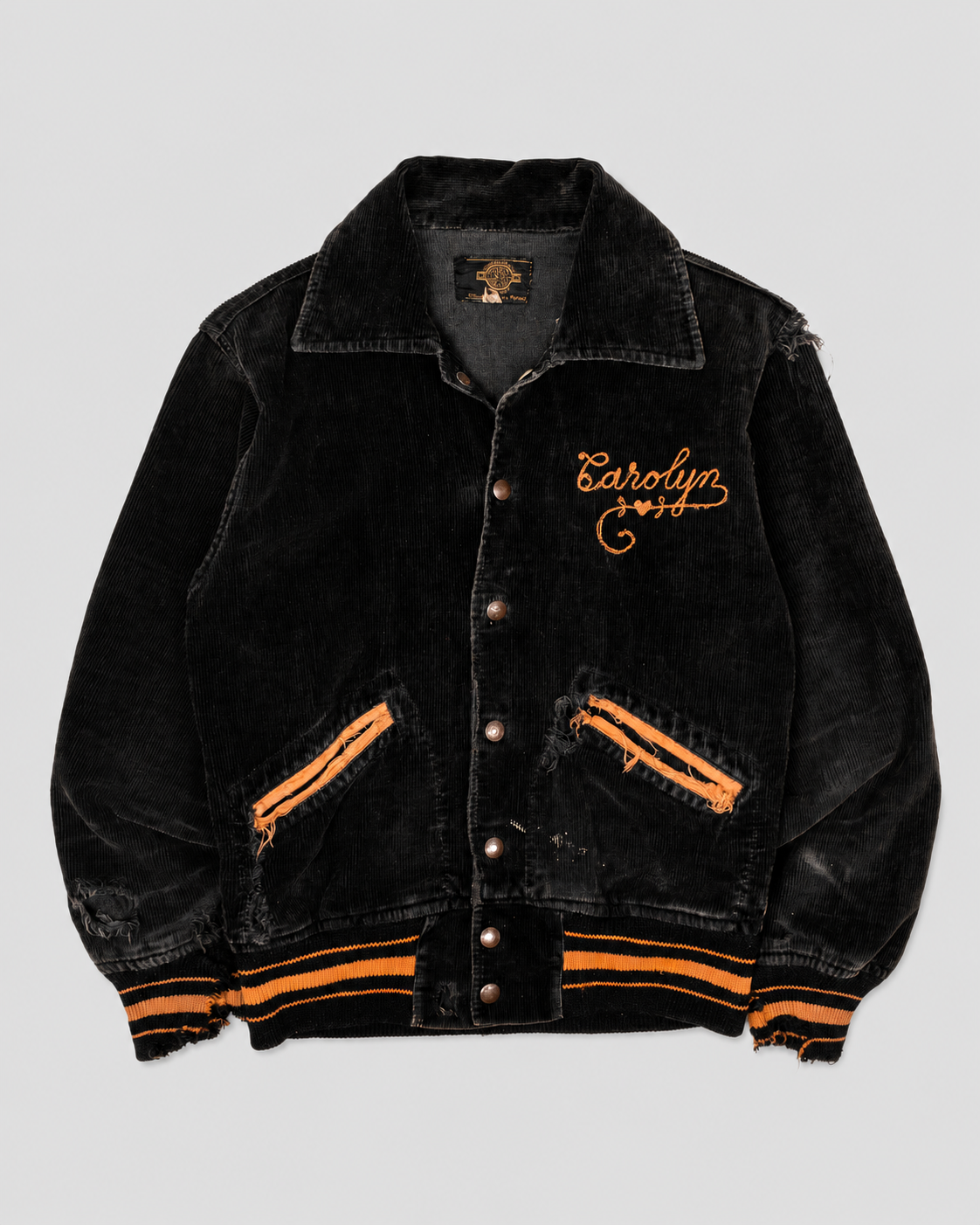 1950s Black Corduroy Varsity Jacket (S) – Souvenir Machine