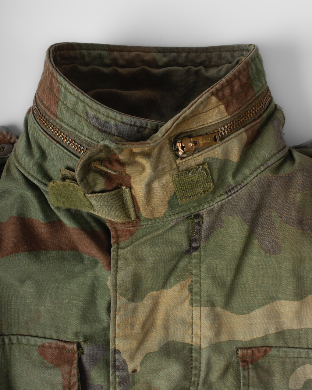 1990s Alpha Industries M-65 Woodland Camo Field Jacket (S)