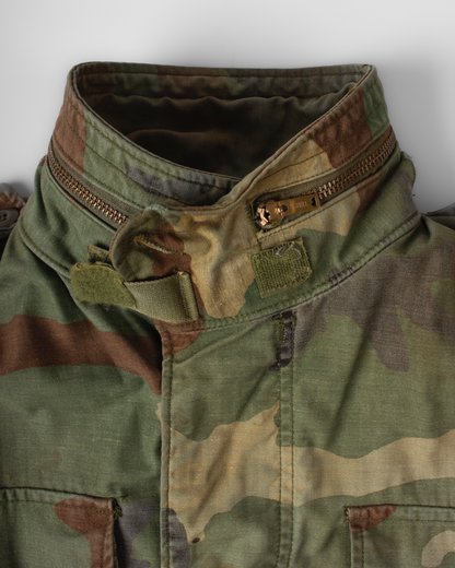1990s Alpha Industries M-65 Woodland Camo Field Jacket (S)