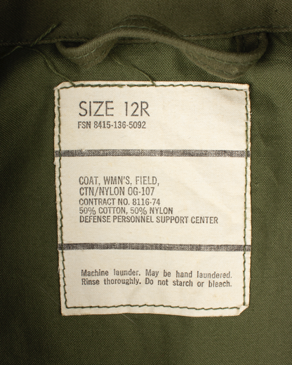1970s U.S. Army Women's Field Jacket (S)