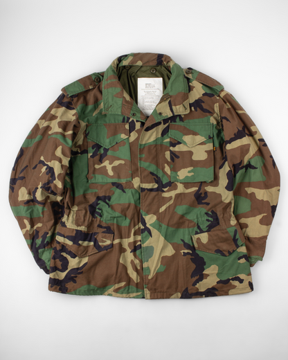 Vintage Alpha Industries M-65 Woodland Camo Field Jacket – Made in USA