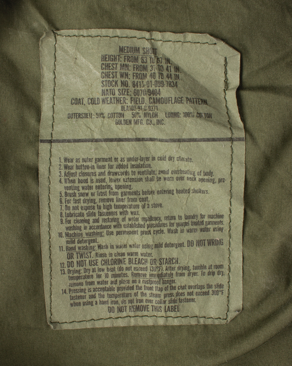 1980s U.S. Army M-65 Woodland Camo Field Jacket (M)