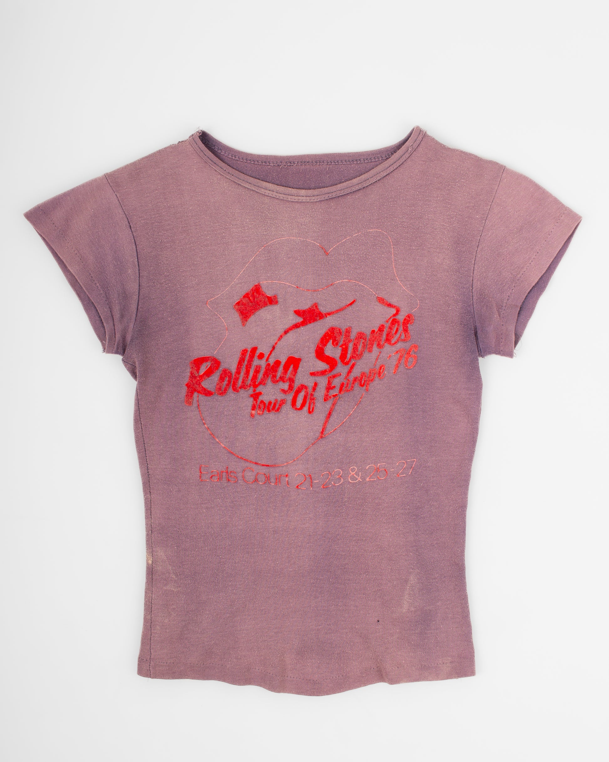 1970s Rolling Stones T-Shirt, Rolling Stones Tour of Europe 1976, Vintage Band T-Shirt, Vintage Concert Tee, Rolling Stones Merchandise, Rock and Roll Memorabilia, 1970s Rock Tee, Vintage Music T-Shirt, Rare Concert Shirt, Rolling Stones Collector Piece. rockabilly, ricky, single stitch, faded tee, sun fade 70s