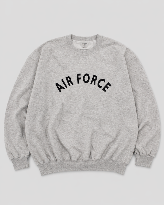 air force stencil printed USAF military US army sweat-shirt sweatshirt single V double V light grey cotton vintage