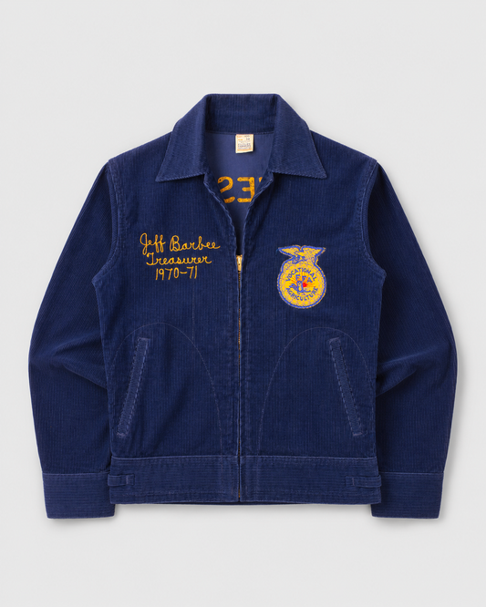 1970s FFA Jacket, Future Farmers of America Jacket, Tennessee FFA, Springfield Tennessee, Vintage Corduroy Jacket, FFA Treasurer Jacket, Personalized FFA Jacket, Vintage Americana, American Agricultural Heritage, Embroidered Jacket, True Vintage Clothing, Made in USA. chainstitch&nbsp;