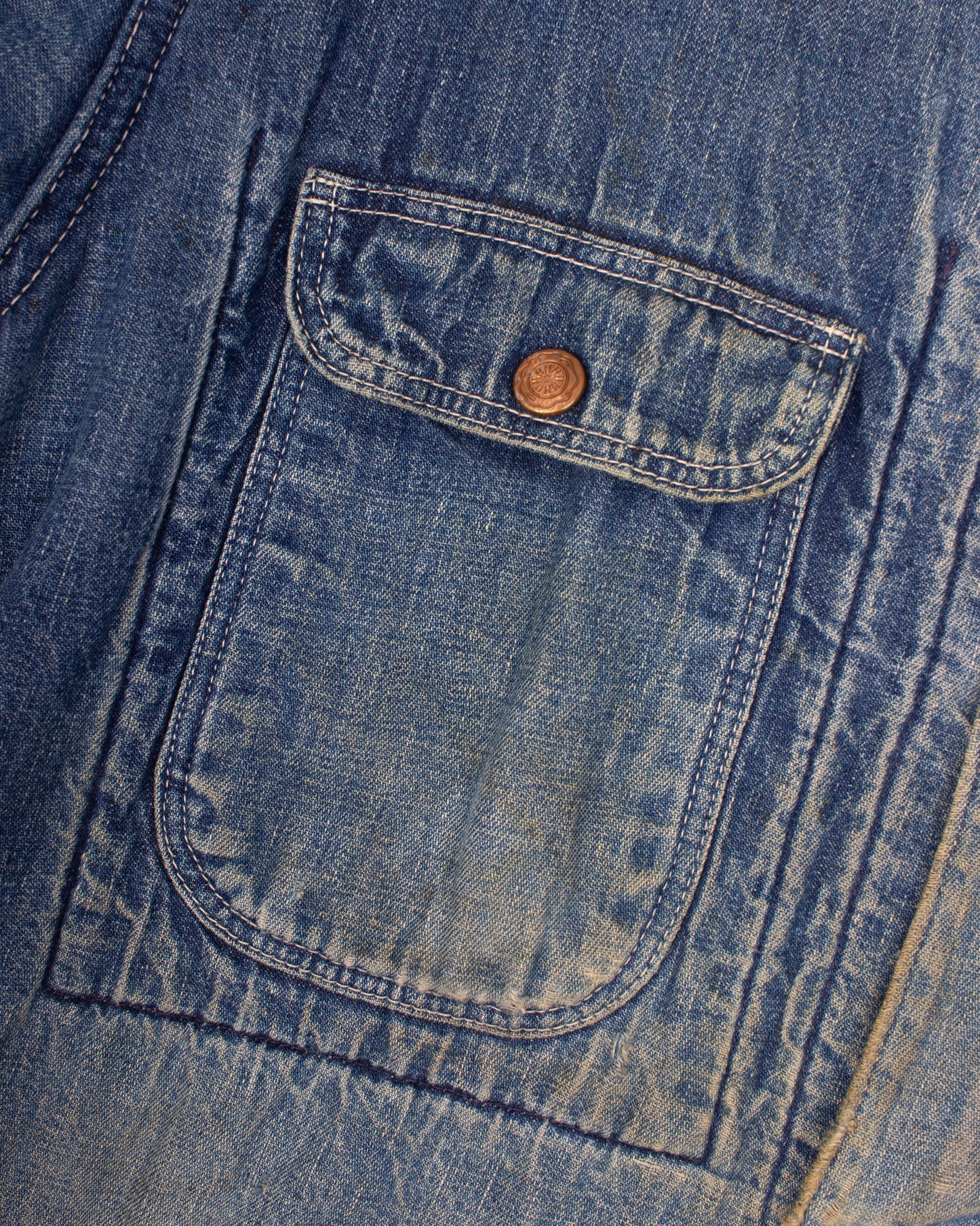 1950s Lined Denim Chore Jacket (L)