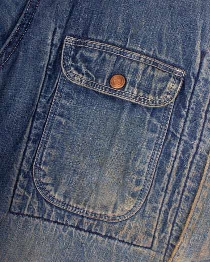 1950s Lined Denim Chore Jacket (L)