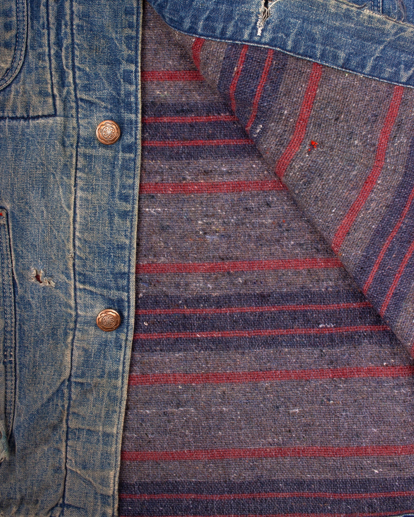 1950s Lined Denim Chore Jacket (L)