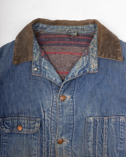 1950s Lined Denim Chore Jacket (L)
