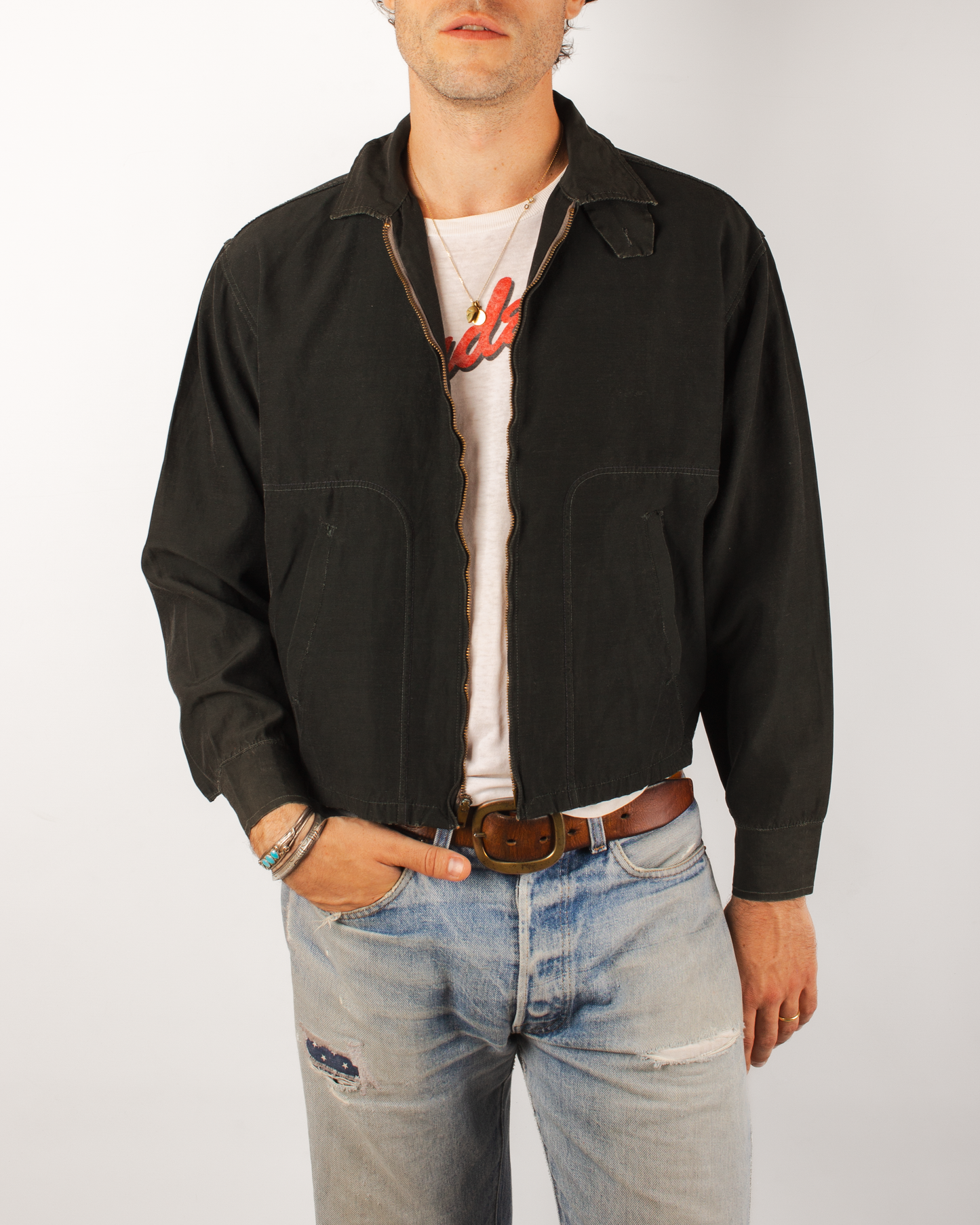 1960s Rayon Golf Jacket (M)