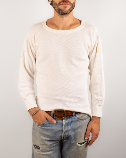 1980s Thermal waffle knit tee (M)