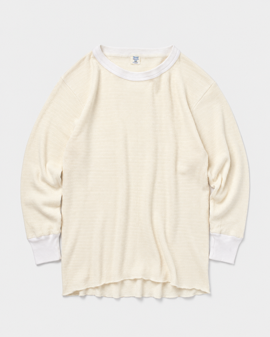 1980s Hanes Thermal waffle knit tee (M)