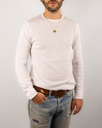 2000s Thermal waffle knit tee (M)