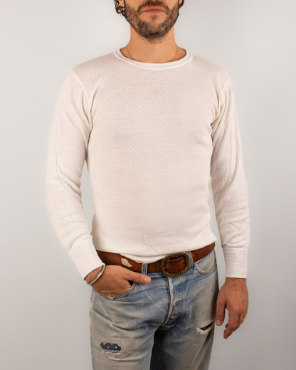 1970s Thermal waffle knit tee (L)