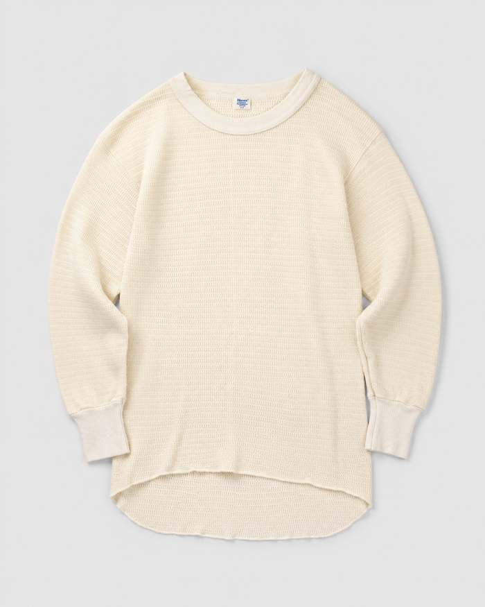 1980s Hanes Thermal waffle knit tee (S)