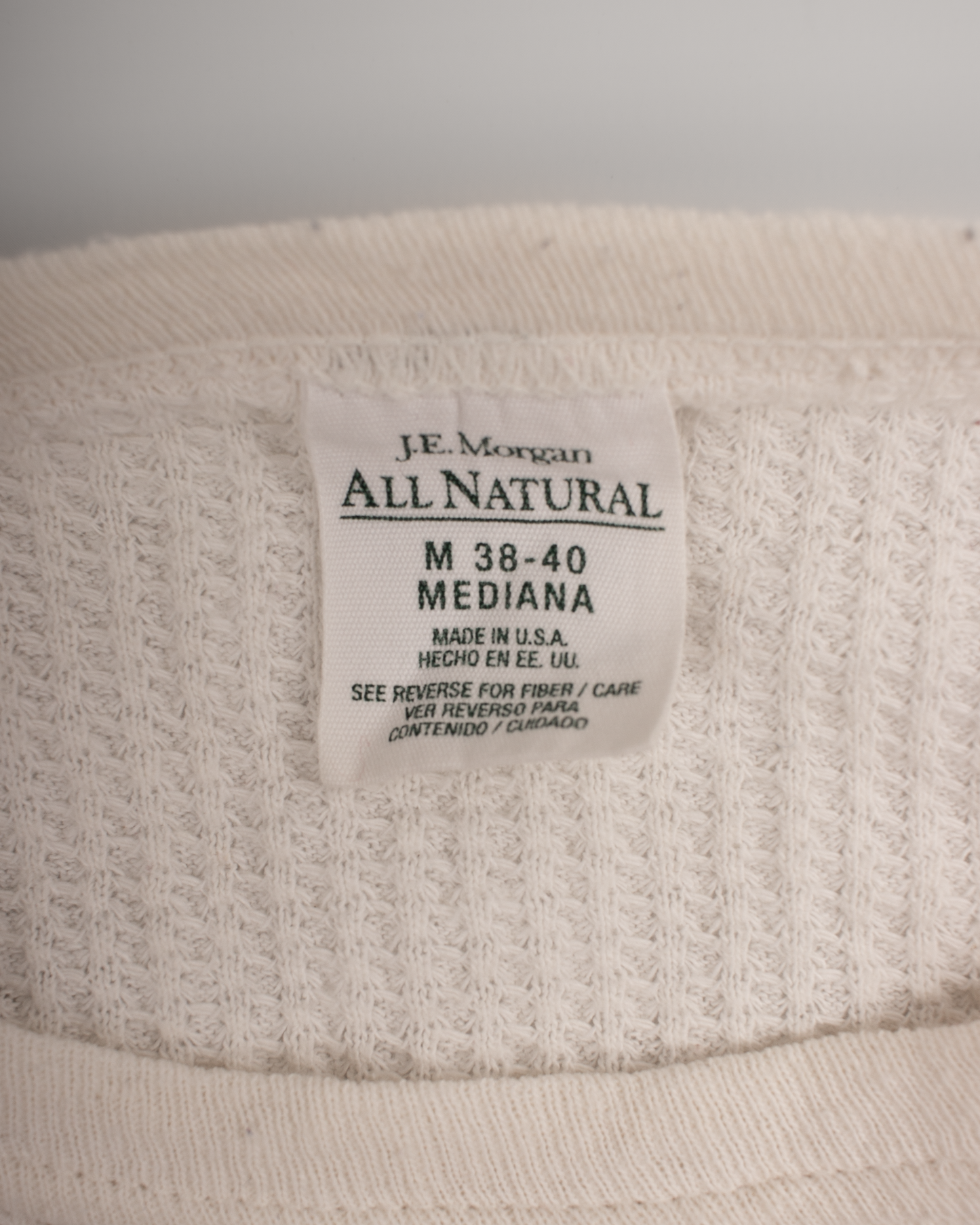 1990s Thermal waffle knit tee (M)