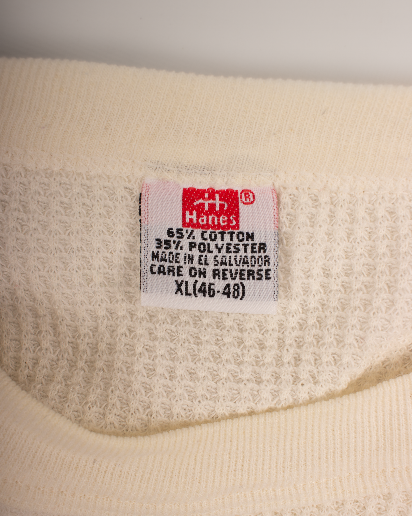 1990s Hanes Thermal waffle knit tee (XL)