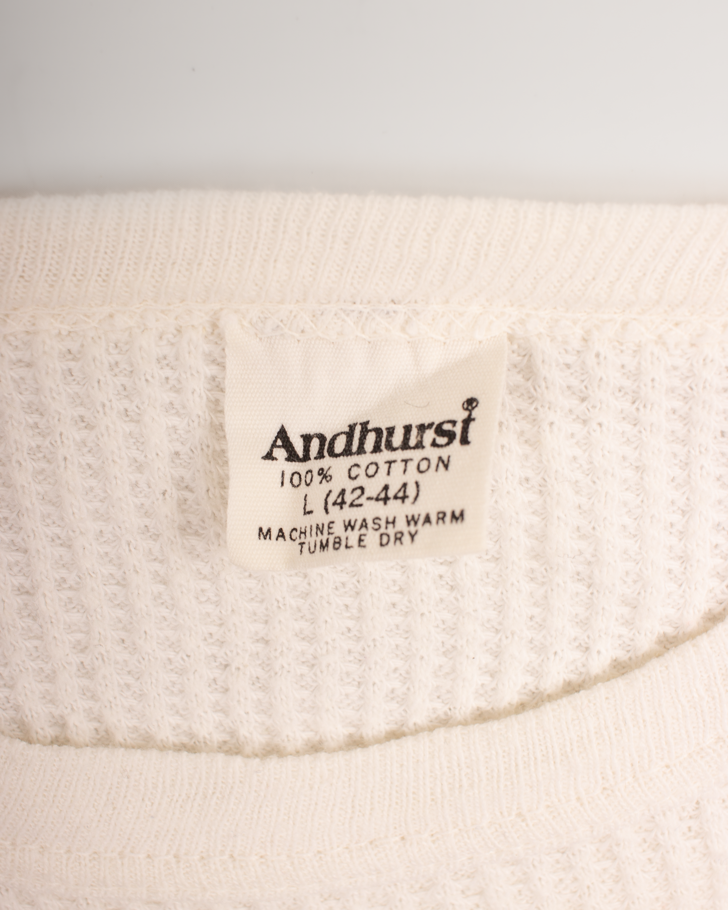 1980s Thermal waffle knit tee (L)