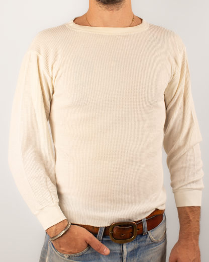 1990s Thermal waffle knit tee (M)
