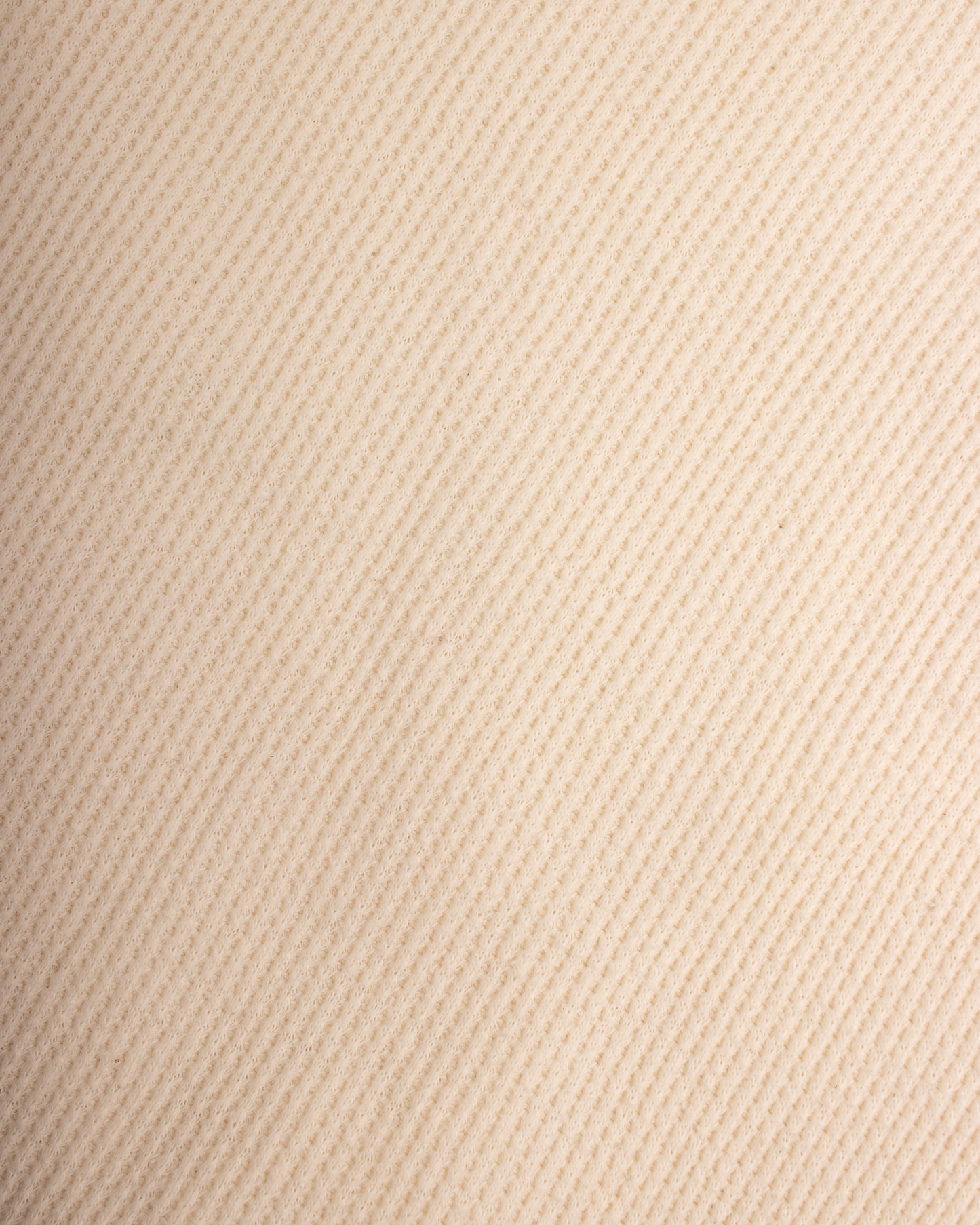 1980s cream Thermal waffle knit tee (S)