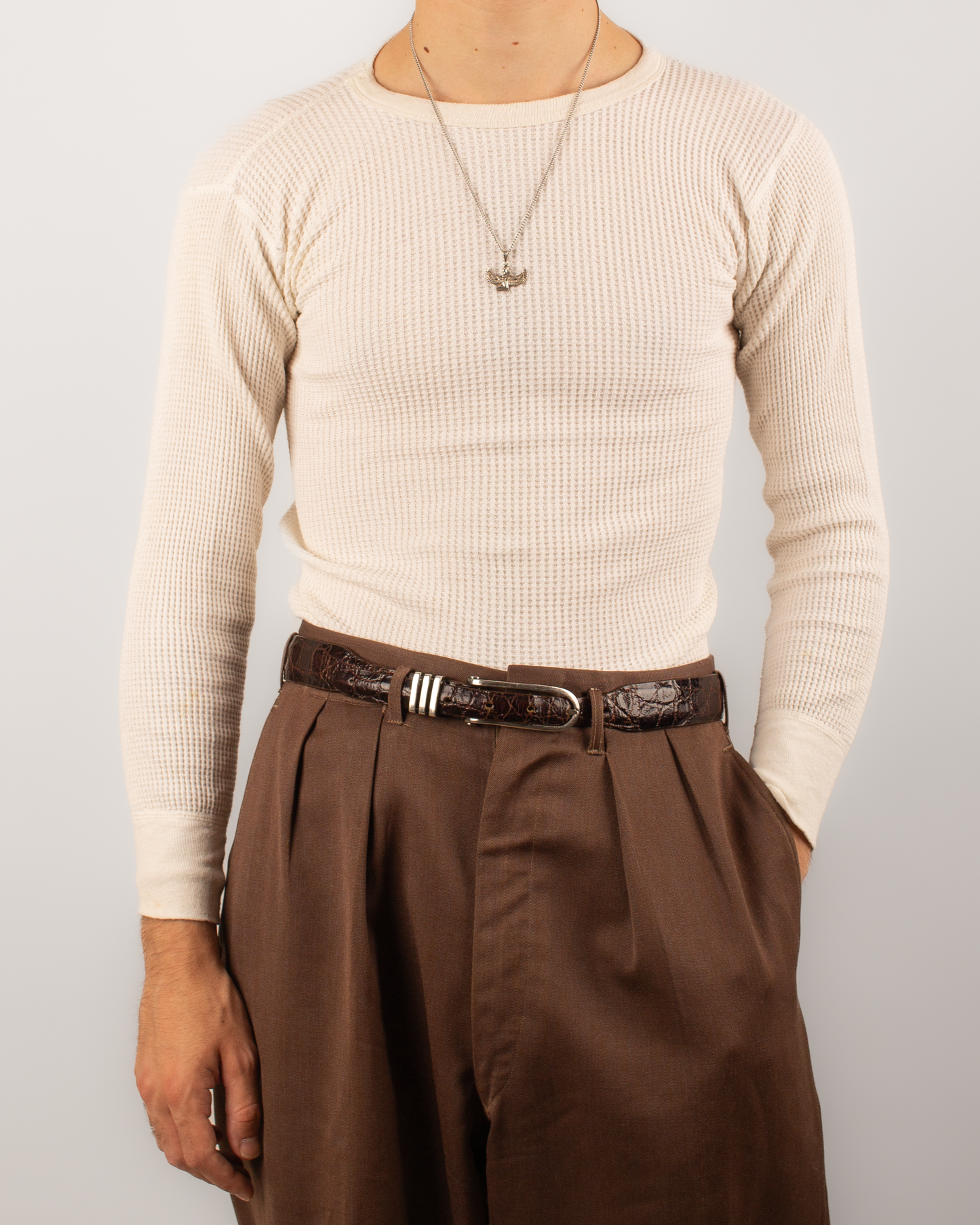 1980s JC Penney Thermal waffle knit tee (XS)