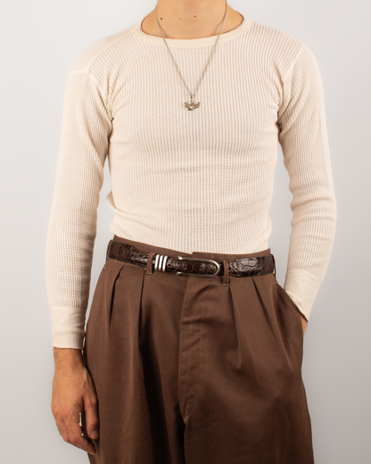 1980s JC Penney Thermal waffle knit tee (XS)