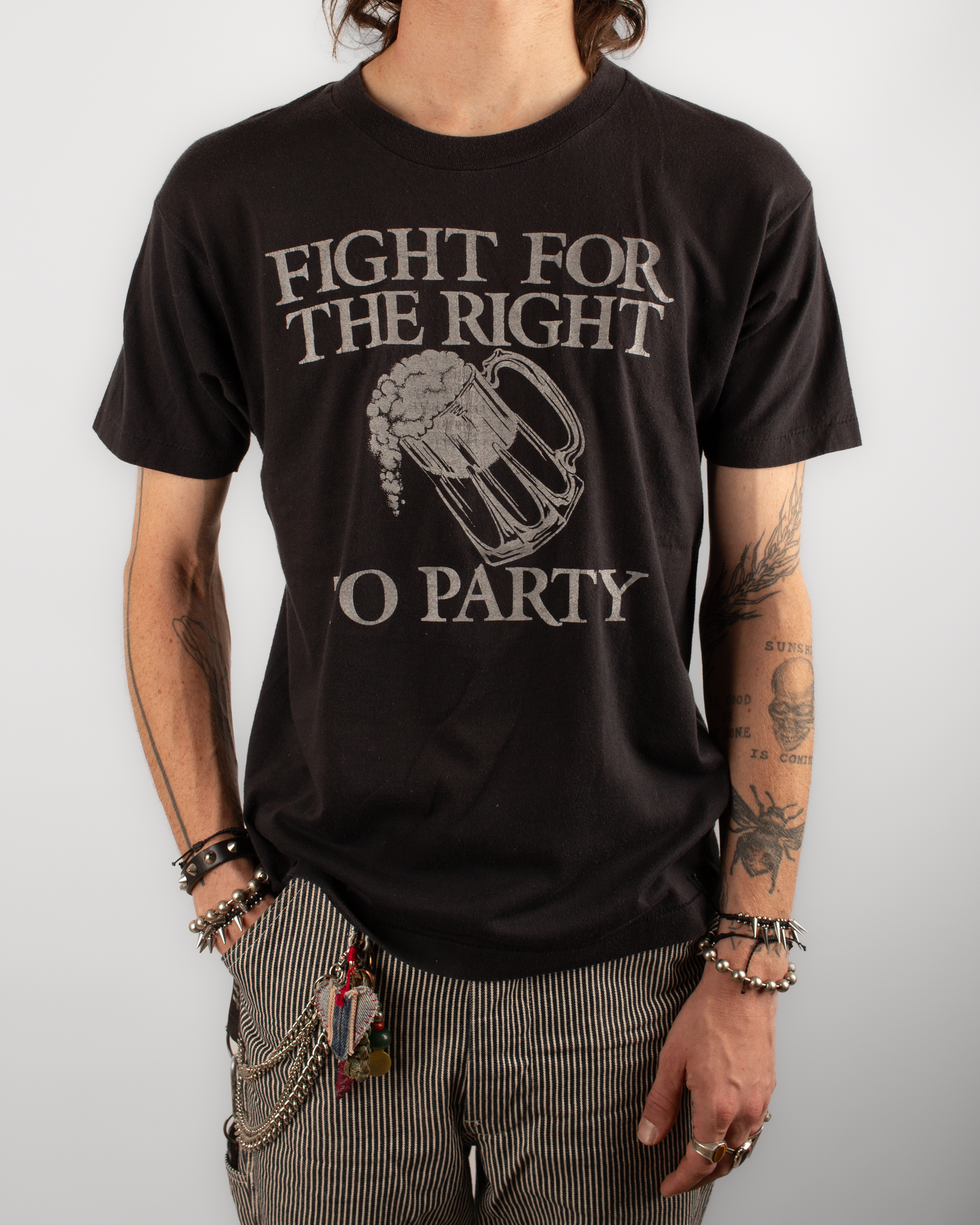 1990s "Fight For The Right" Slogan Tee (M)