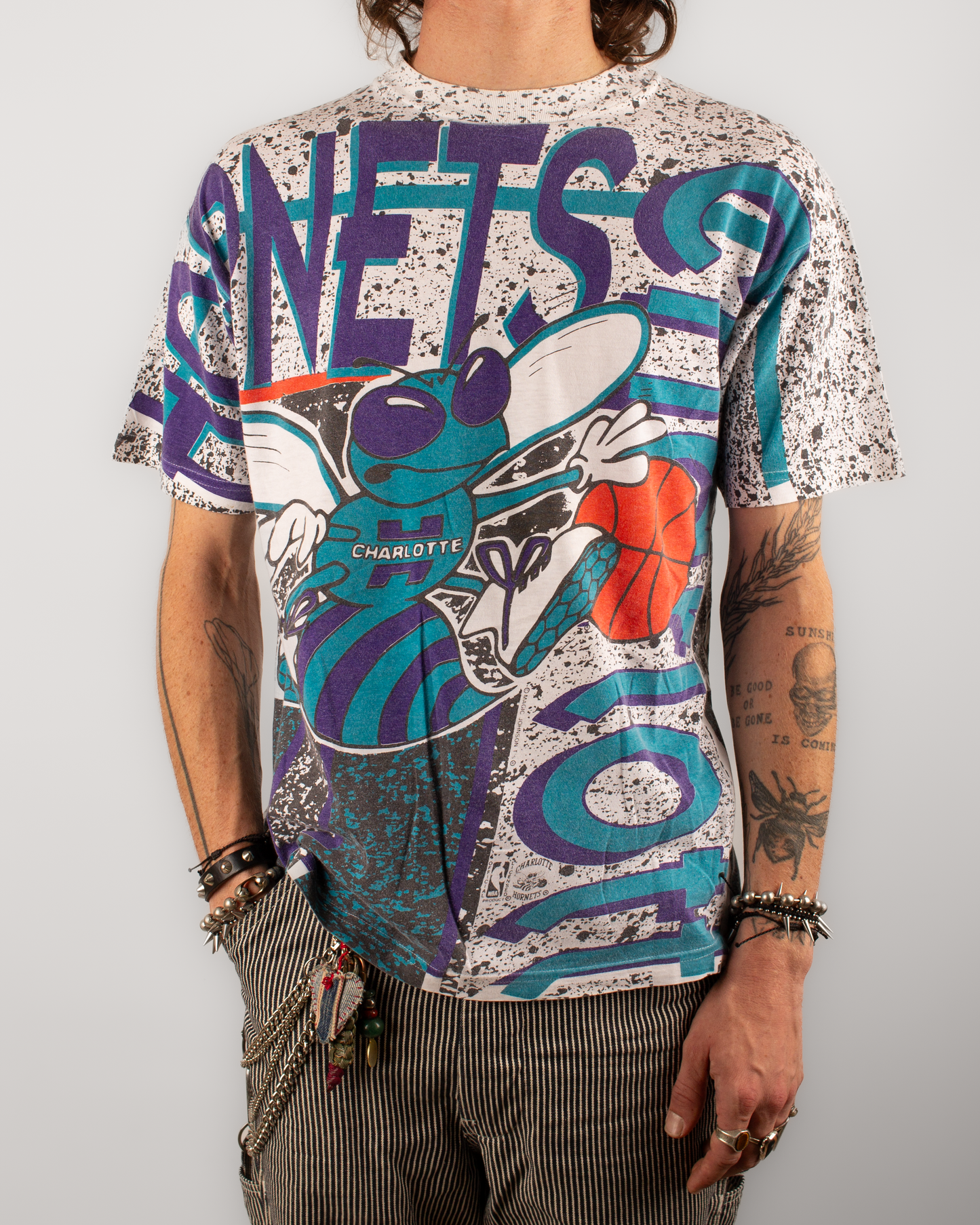1990s NBA Charlotte Hornets tee (M)