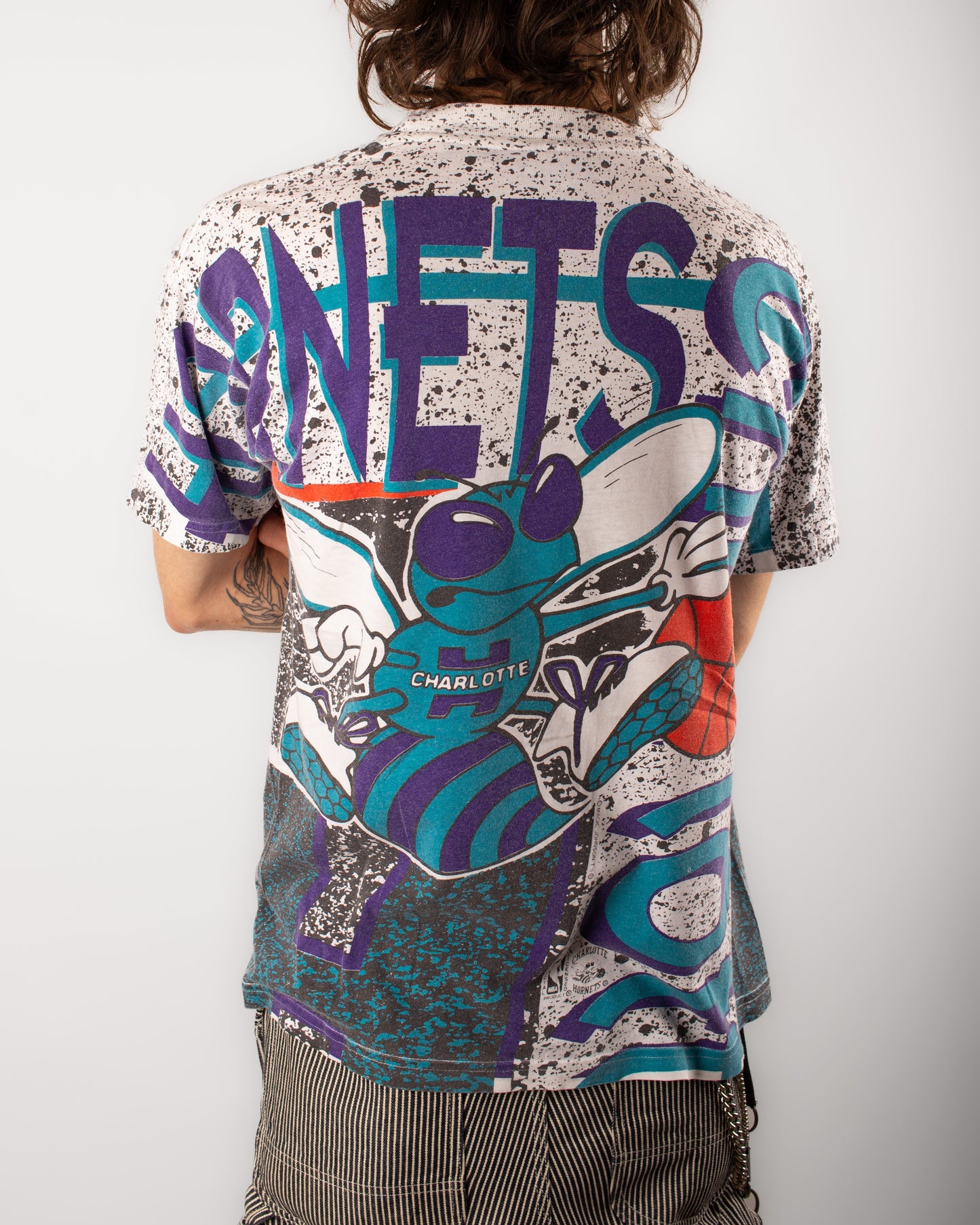 1990s NBA Charlotte Hornets tee (M)