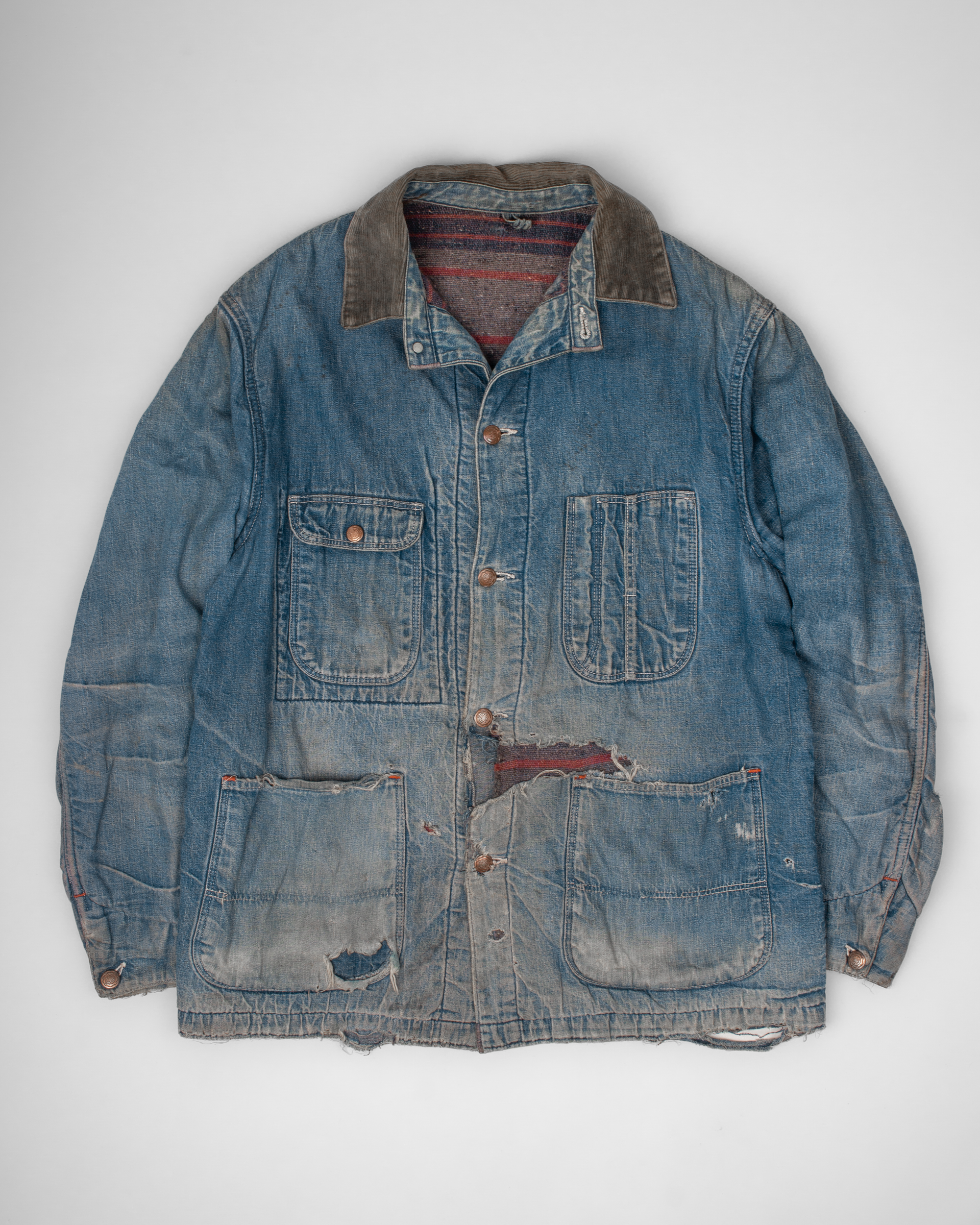 ジャケット・アウター 50s 60s denim chore jacket 1950s Lined Denim Chore Jacket (L) – Souvenir Machine