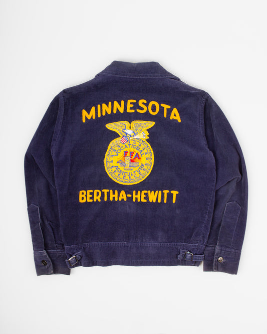1960s FFA Jacket, Future Farmers of America Jacket, Vintage Corduroy Jacket, Minnesota FFA, Bertha Hewitt FFA, Talon Zipper Jacket, Vintage Americana, Vintage Workwear, Embroidered Jacket, American Heritage Clothing, True Vintage Jacket, Made in USA.