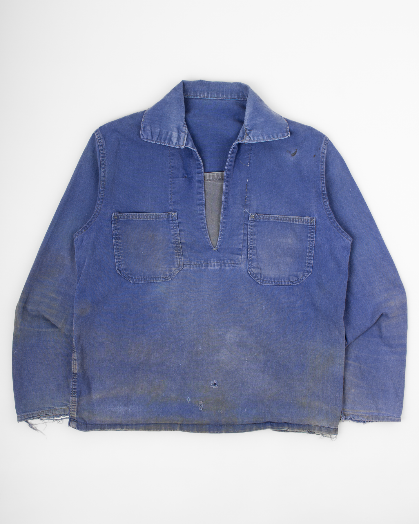 fisherman vareuse sailor sailing smock jacket french 1960s bleu de travail french workwear work jacket