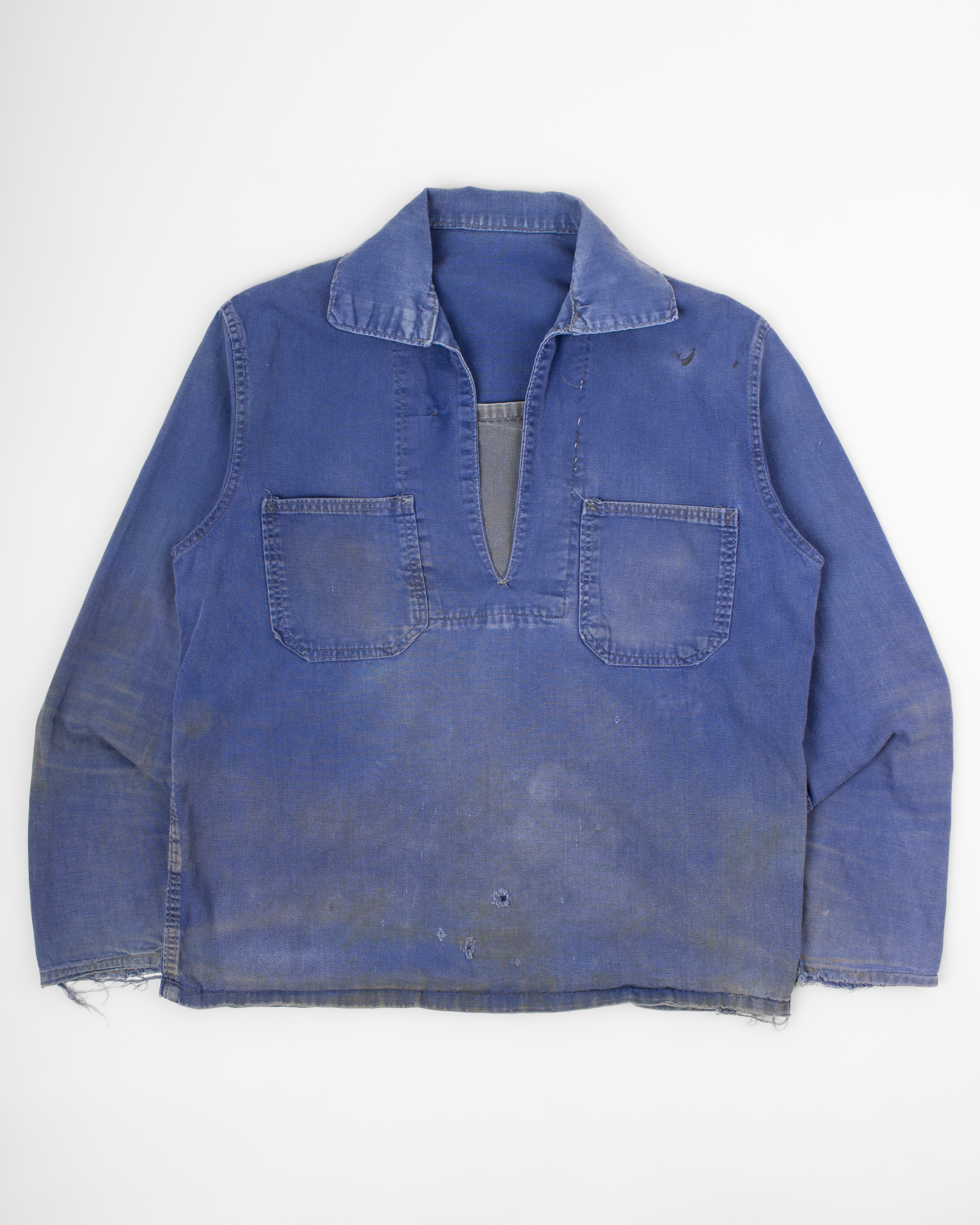 fisherman vareuse sailor sailing smock jacket french 1960s bleu de travail french workwear work jacket
