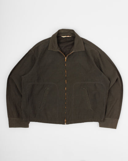  authentic 1960s Rayon Gabardine Golf Jacket  lightweight rayon gabardine, short boxy cut, harrington true vintage