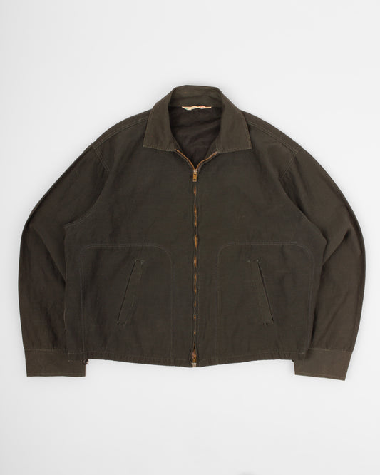  authentic 1960s Rayon Gabardine Golf Jacket  lightweight rayon gabardine, short boxy cut, harrington true vintage