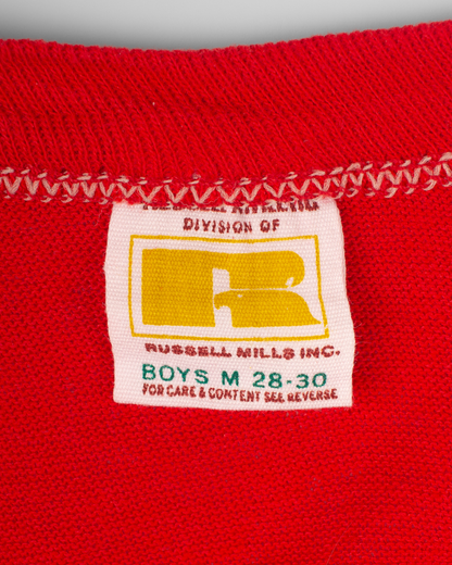 single stitch I Love NY I love new york college tee harvard university highschool printed t-shirt 1970s 70s baby tee crop t-shirt vintage cropped tee russel