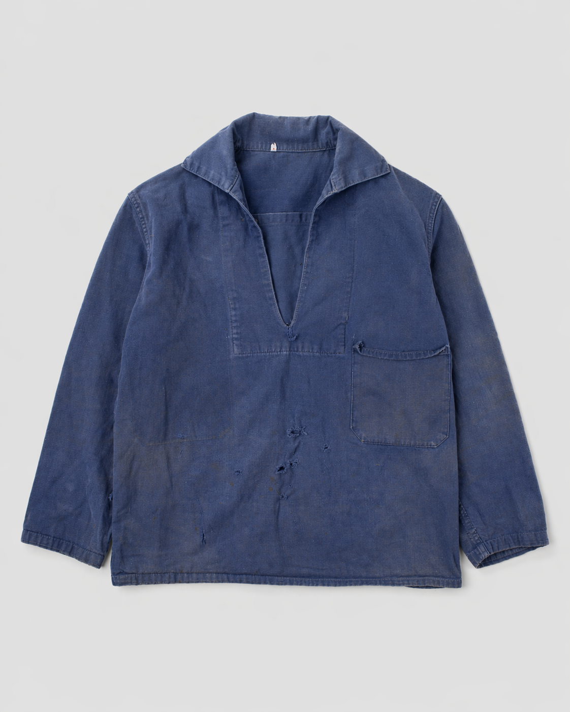 french blue vareuse fisherman marin sailor sailing blouse smoke smock jacket overshirt 1960s