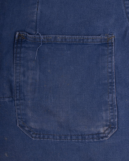 french blue vareuse fisherman marin sailor sailing blouse smoke smock jacket overshirt 1960s 