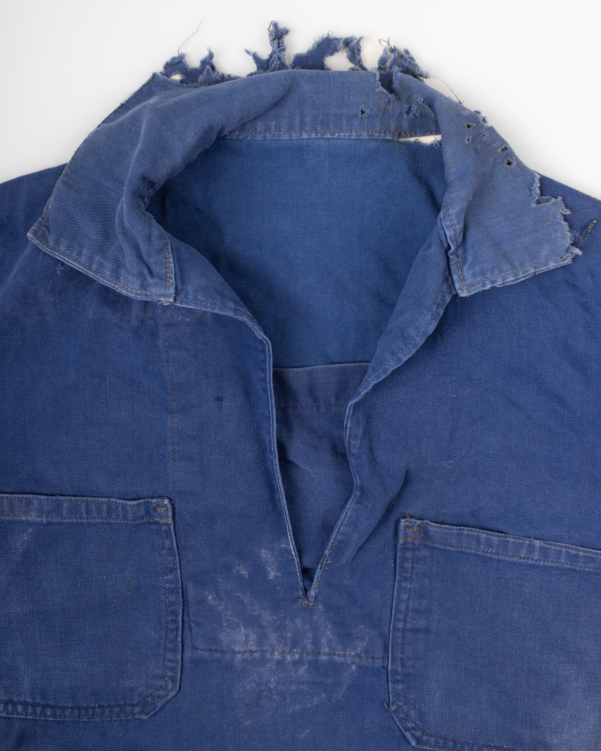 french blue vareuse fisherman marin sailor sailing blouse smoke smock jacket overshirt 1960s