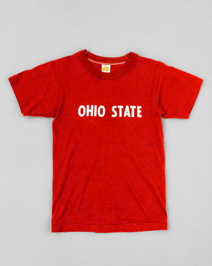 single stitch I Love NY I love new york college tee harvard university highschool printed t-shirt 1970s 70s baby tee crop t-shirt vintage cropped tee 