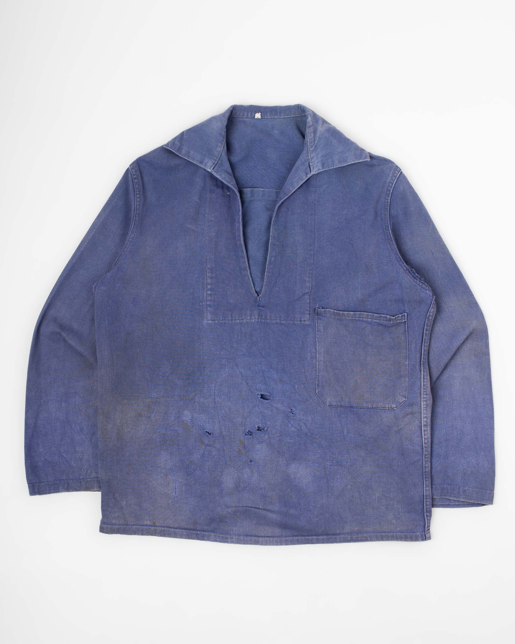 fisherman vareuse sailor sailing smock jacket french 1960s bleu de travail french workwear work jacket