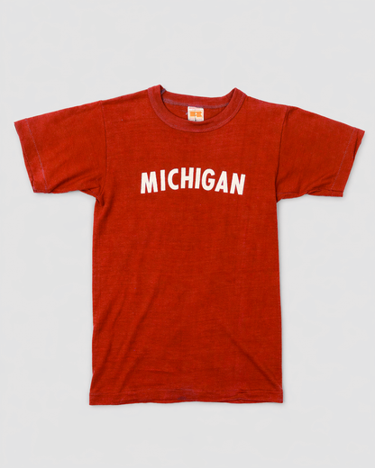 single stitch I Love NY I love new york college tee harvard university highschool printed t-shirt 1970s 70s baby tee crop t-shirt vintage cropped tee 