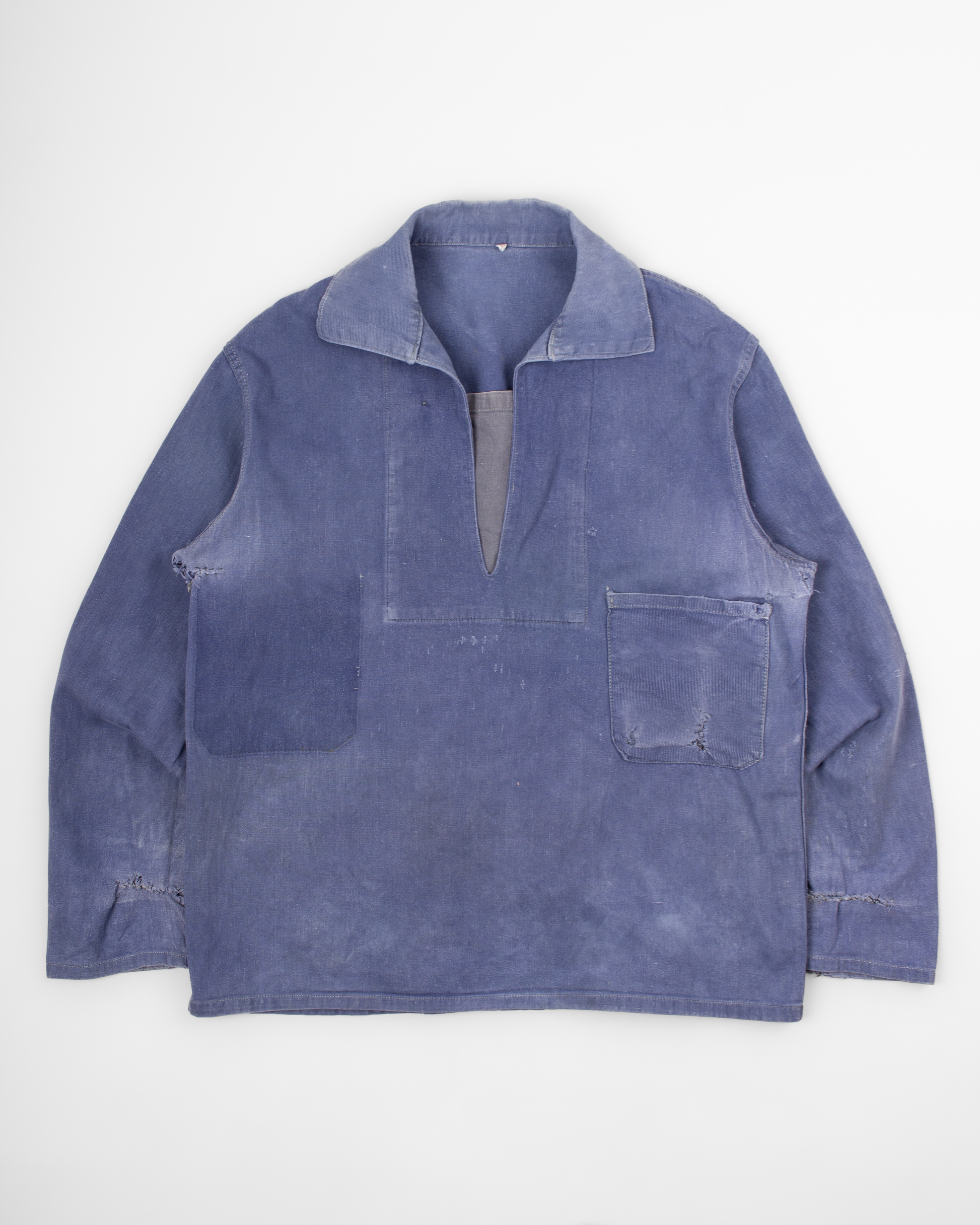 fisherman vareuse sailor sailing smock jacket french 1960s bleu de travail french workwear work jacket
